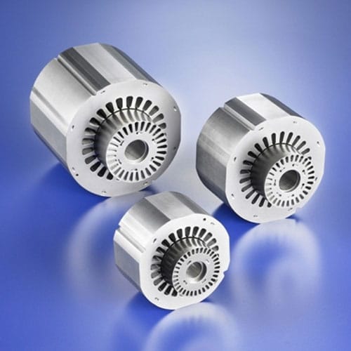 Stator-rotor packages for asynchronous electric motors